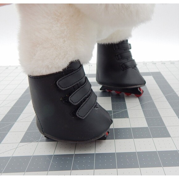 Teddy Mountain Accessories Black Roller Skates In-Line Shoes Red Wheels - Picture 11 of 11